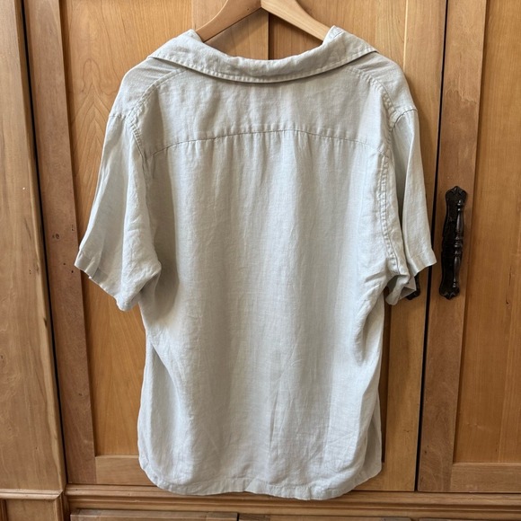 Vince linen short sleeve collard shirt - Picture 3 of 7